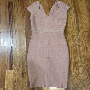 Salmon Bandage Dress